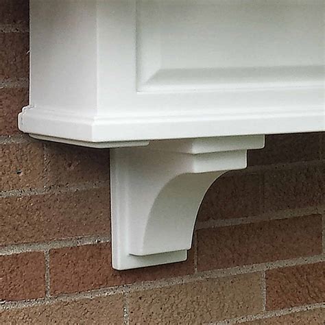 white metal window box brackets|decorative brackets for window boxes.